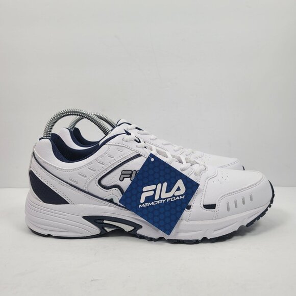 Fila Memory Go The Distance Men's White Sneakers 1HG23008-109 US Size 10 NWT - Picture 1 of 9